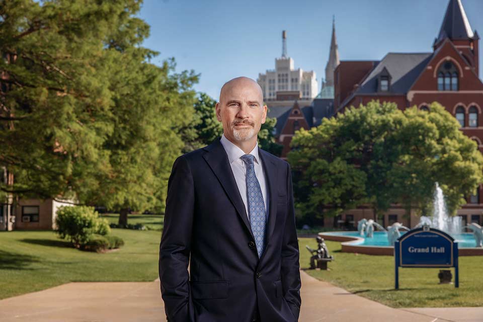 A portrait of SLU President Edward J. Feser, Ph.D.