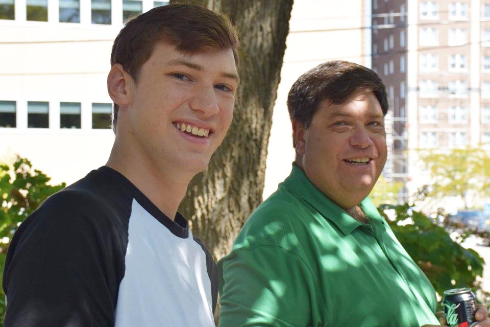 Student and professor at a political science picnic Student and professor at a political science picnic