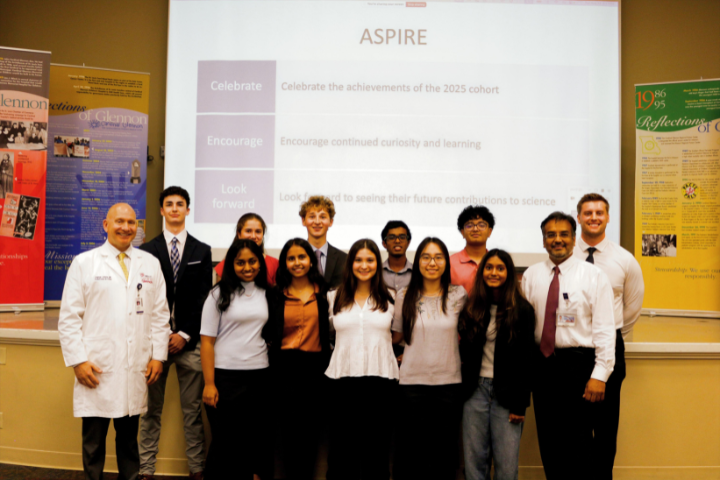 ASPIRE students at awards presentation